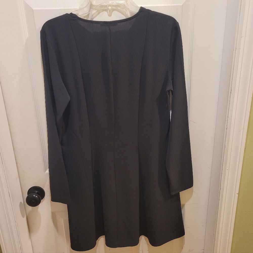 New Zara Elegant Black Long Sleeve Dress - Mini - Picture 7 of 13